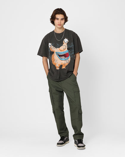 American Thrift X Aaahh!!! Real Monsters Krum Heavyweight Vintage T-Shirt Black Wash