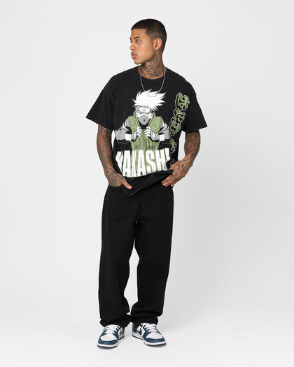 73Studio X Naruto Kakashi Vintage T-Shirt Black Wash