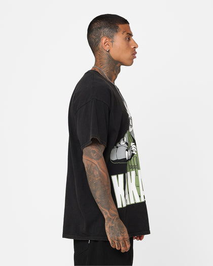73Studio X Naruto Kakashi Vintage T-Shirt Black Wash