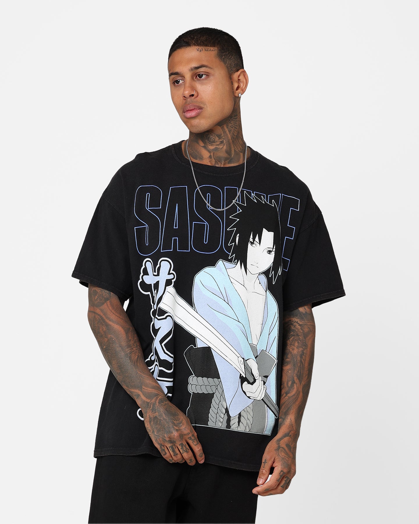 Goat Crew X Naruto Sasuke Vintage T-Shirt Black Wash | Culture Kings