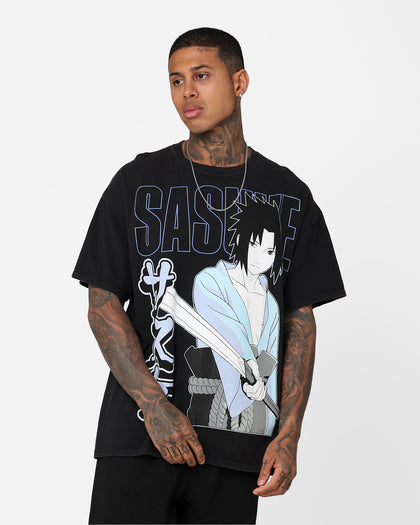 Goat Crew X Naruto Sasuke Vintage T-Shirt Black Wash