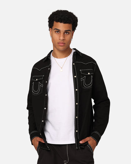 True Religion Big T Western Shirt Jet Black
