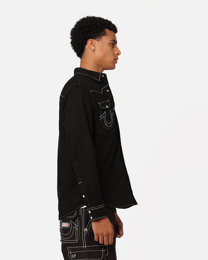 True Religion Big T Western Shirt Jet Black