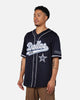 Pro Standard Dallas Cowboys Mesh Button Down Jersey Midnight Navy