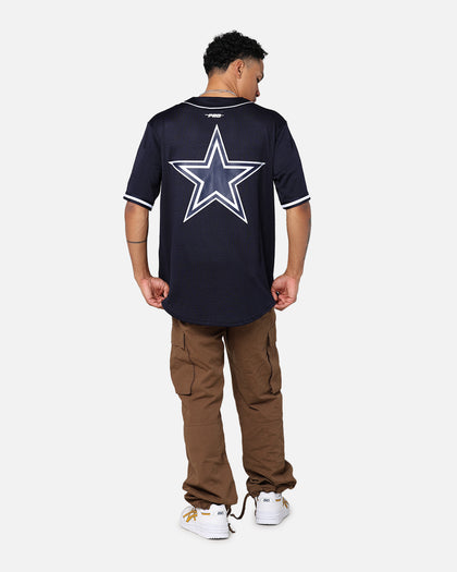 Pro Standard Dallas Cowboys Mesh Button Down Jersey Midnight Navy