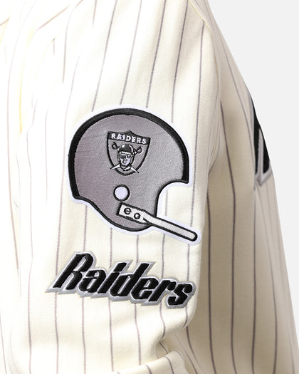 Pro Standard Las Vegas Raiders Pinstripe Hoodie Eggshell/Yellow