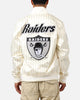 Pro Standard Las Vegas Raiders Pinstripe Satin Jacket Eggshell/Yellow