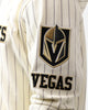Pro Standard Vegas Golden Knights Pinstripe Hoodie Eggshell/Yellow