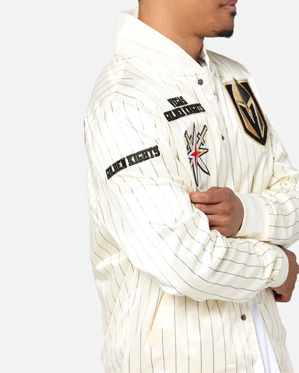 Pro Standard Vegas Golden Knights Pinstripe Jacket Eggshell/Yellow