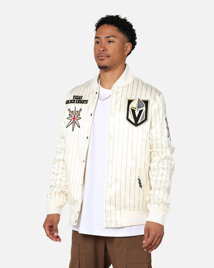 Pro Standard Vegas Golden Knights Pinstripe Jacket Eggshell/Yellow