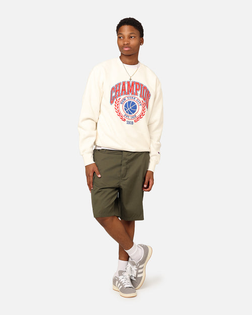 Champion Reverse Weave Field Basketball Crewneck White Ferrari