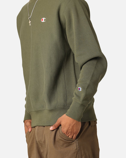 Champion Reverse Weave Small C Crewneck Moss