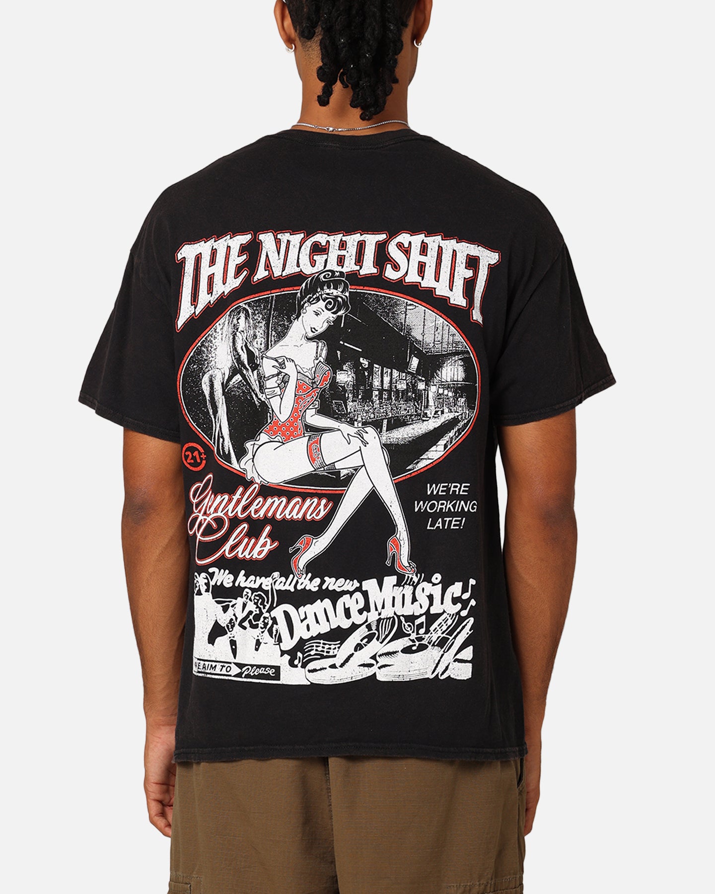 The Night Shift The Gentleman's Club T-Shirt Black Wash The Night Shift The Gentleman's Club T-Shirt Black Wash