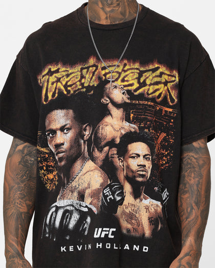 UFC By Goat Crew Kevin Holland Trailblazer Vintage T-Shirt Black Wash