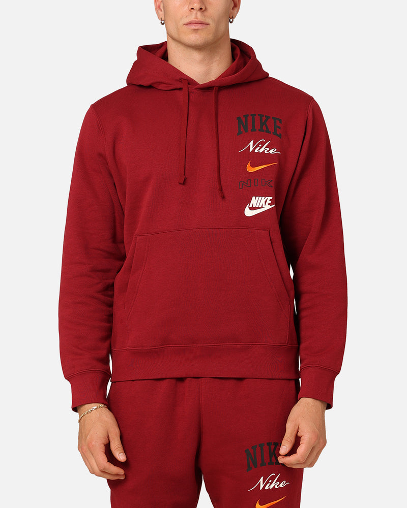 Nike Club Fleece Pullover Hoodie Team Red/Sail