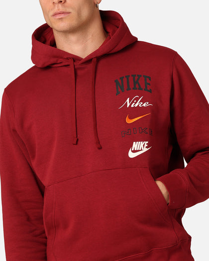 Nike Club Fleece Pullover Hoodie Team Red/Sail