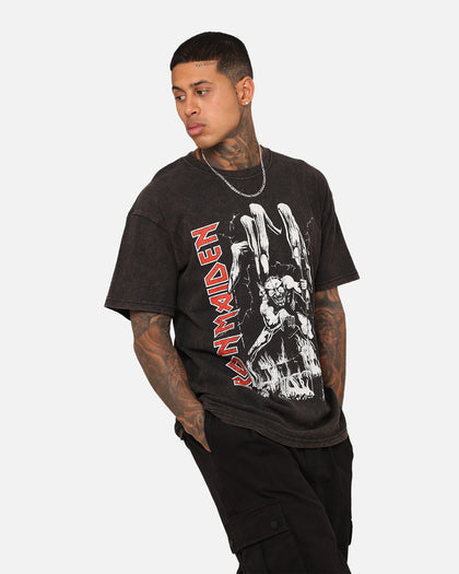 Iron Maiden Eddie Big Hand Vintage T-Shirt Black Wash