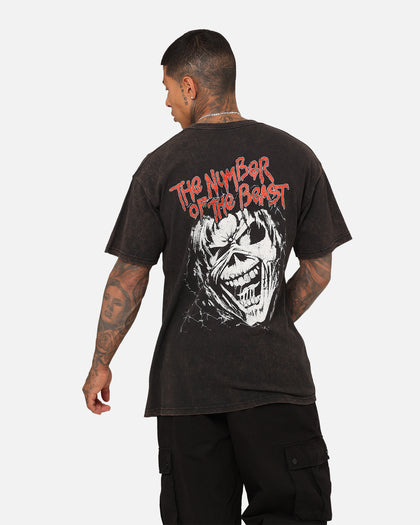 Iron Maiden Eddie Big Hand Vintage T-Shirt Black Wash