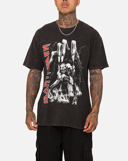 Iron Maiden Eddie Big Hand Vintage T-Shirt Black Wash