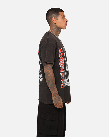 Iron Maiden Eddie Big Hand Vintage T-Shirt Black Wash