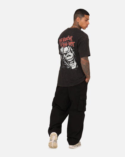 Iron Maiden Eddie Big Hand Vintage T-Shirt Black Wash