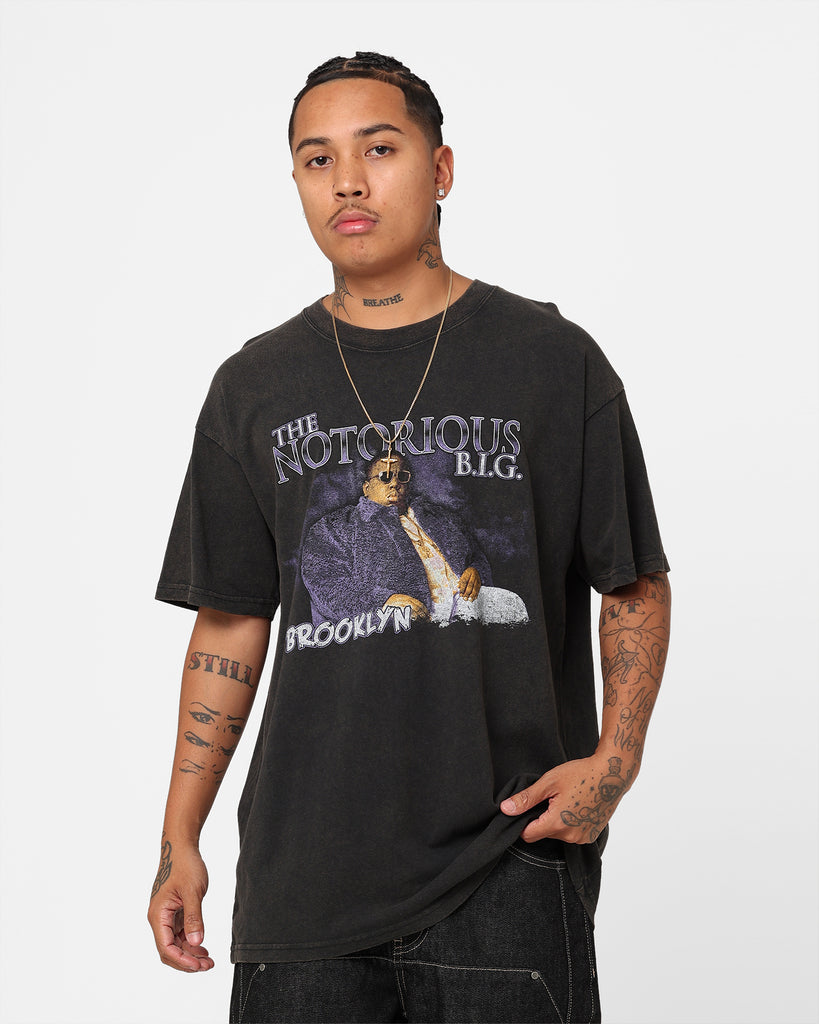 Notorious B.I.G King Of Brooklyn T-Shirt Black Wash | Culture Kings