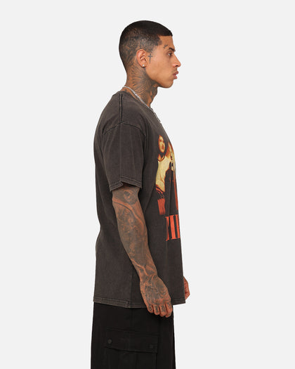 Nirvana Round Photo Vintage T-Shirt Black Wash