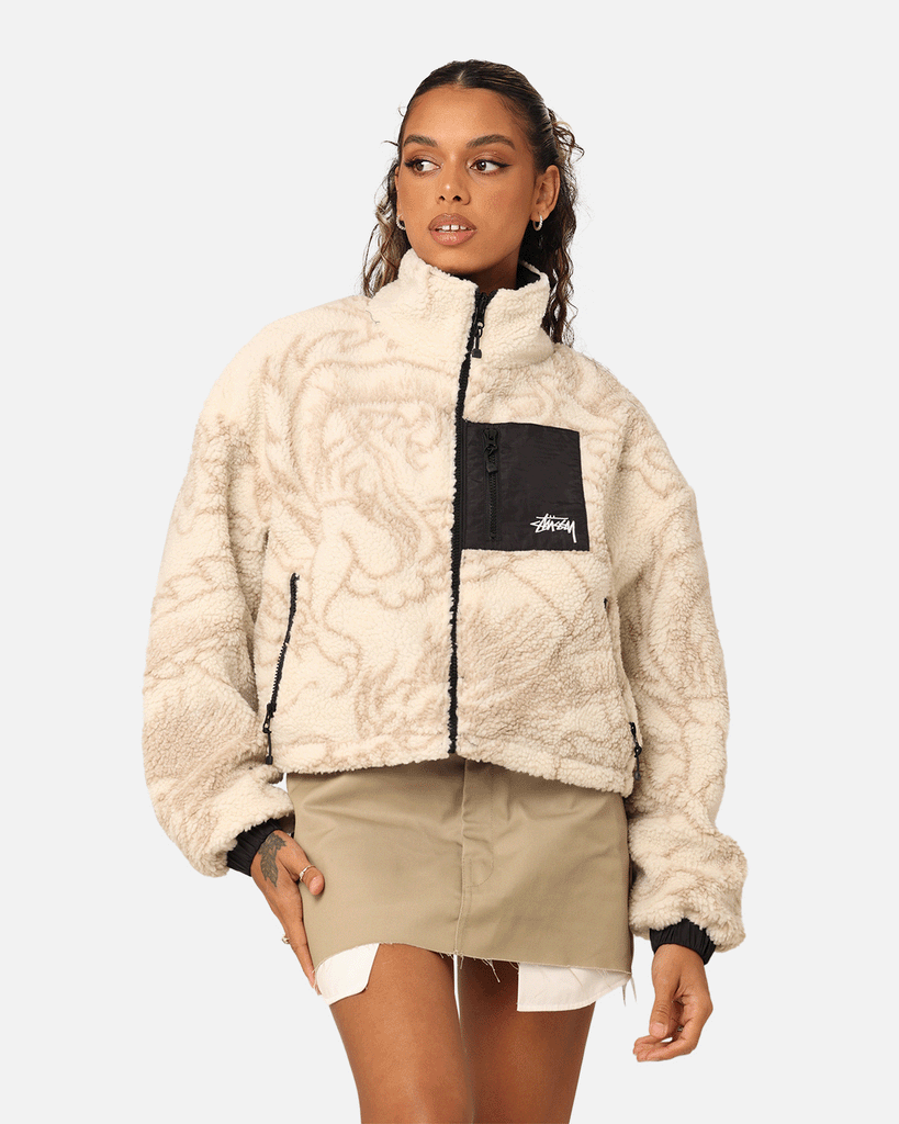 Stussy Women's Dragon Reversible Work Jacket Taupe | Culture Kings