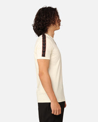Fred Perry Contrast Tape Ringer T-Shirt Ecru/Whisky Brown