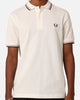 Fred Perry Twin Tipped Polo Shirt Snow White