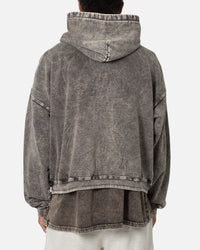 MNML Washed Acid Hoodie Black