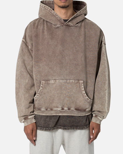 MNML Washed Acid Hoodie Brown