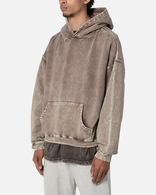 MNML Washed Acid Hoodie Brown