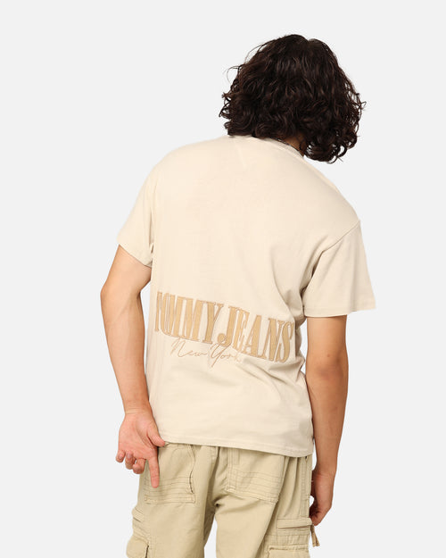 Tommy Jeans Relaxed Tonal Linear T-Shirt Newsprint