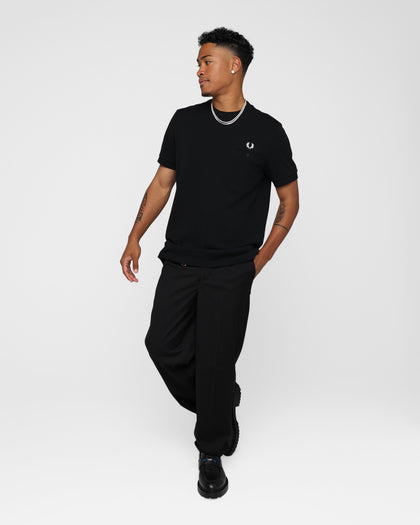 Fred Perry Pocket Detail Piqué T-Shirt Black