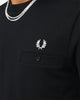 Fred Perry Pocket Detail Piqué T-Shirt Black