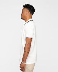 Fred Perry Twin Tipped Polo Shirt Snow White/Light Rust/Black