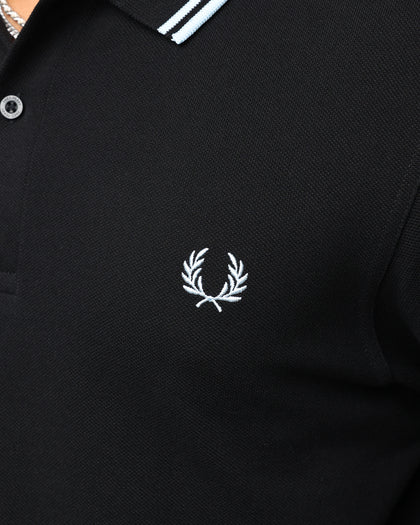Fred Perry Twin Tipped Polo Shirt Black/Light Ice