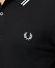 Fred Perry Twin Tipped Polo Shirt Black/Light Ice