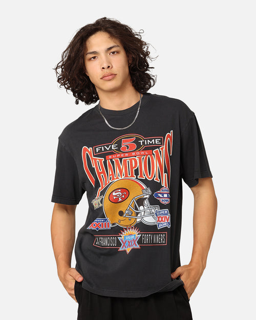 Mitchell & Ness San Francisco 49ers 5 Time Super Bowl T-Shirt Faded Black