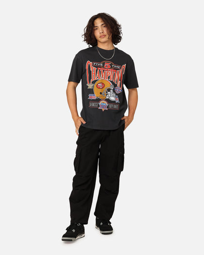 Mitchell & Ness San Francisco 49ers 5 Time Super Bowl T-Shirt Faded Black