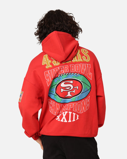 Mitchell & Ness San Francisco 49ers Super Bowl World Hoodie Faded Red