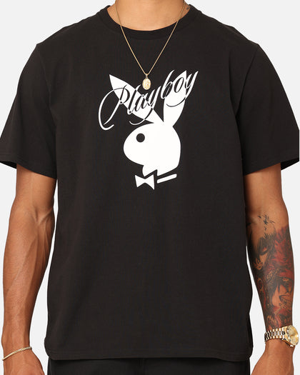 Playboy Playboy Bunny Script T-Shirt Black