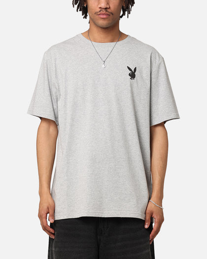 Playboy Logo Lockup T-Shirt Grey Marle
