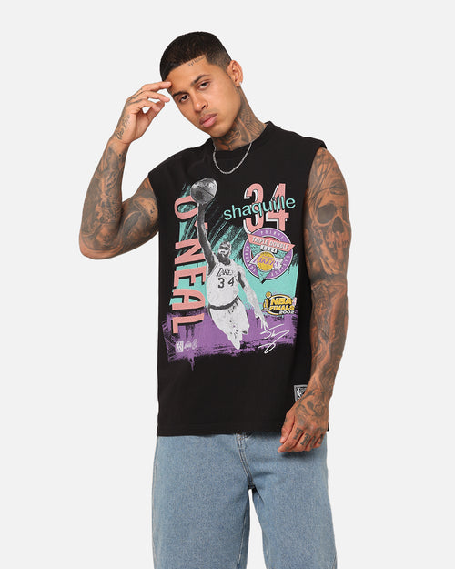 Mitchell & Ness Los Angeles Lakers Shaquille O'Neal Brush Off Muscle T-Shirt Black