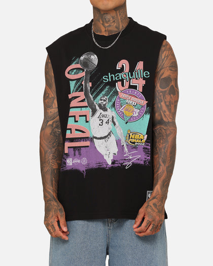 Mitchell & Ness Los Angeles Lakers Shaquille O'Neal Brush Off Muscle T-Shirt Black