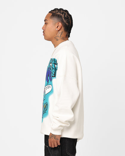 Mitchell & Ness Charlotte Hornets Suns Out Crewneck Vintage White