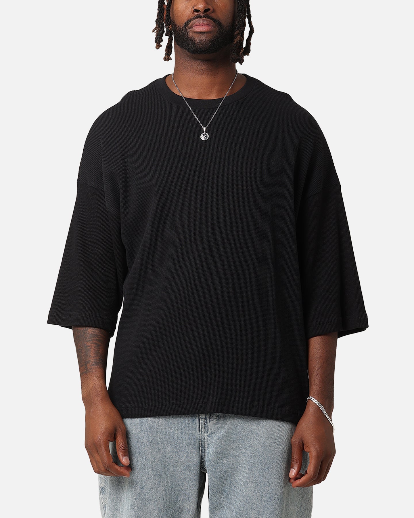 kashiko Waffle Rugby Tee Black ブラック オールブラックス エッセンシャルズ ワッフルTシャツ