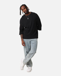 XXIII Waffle Midsleeve T-Shirt Black