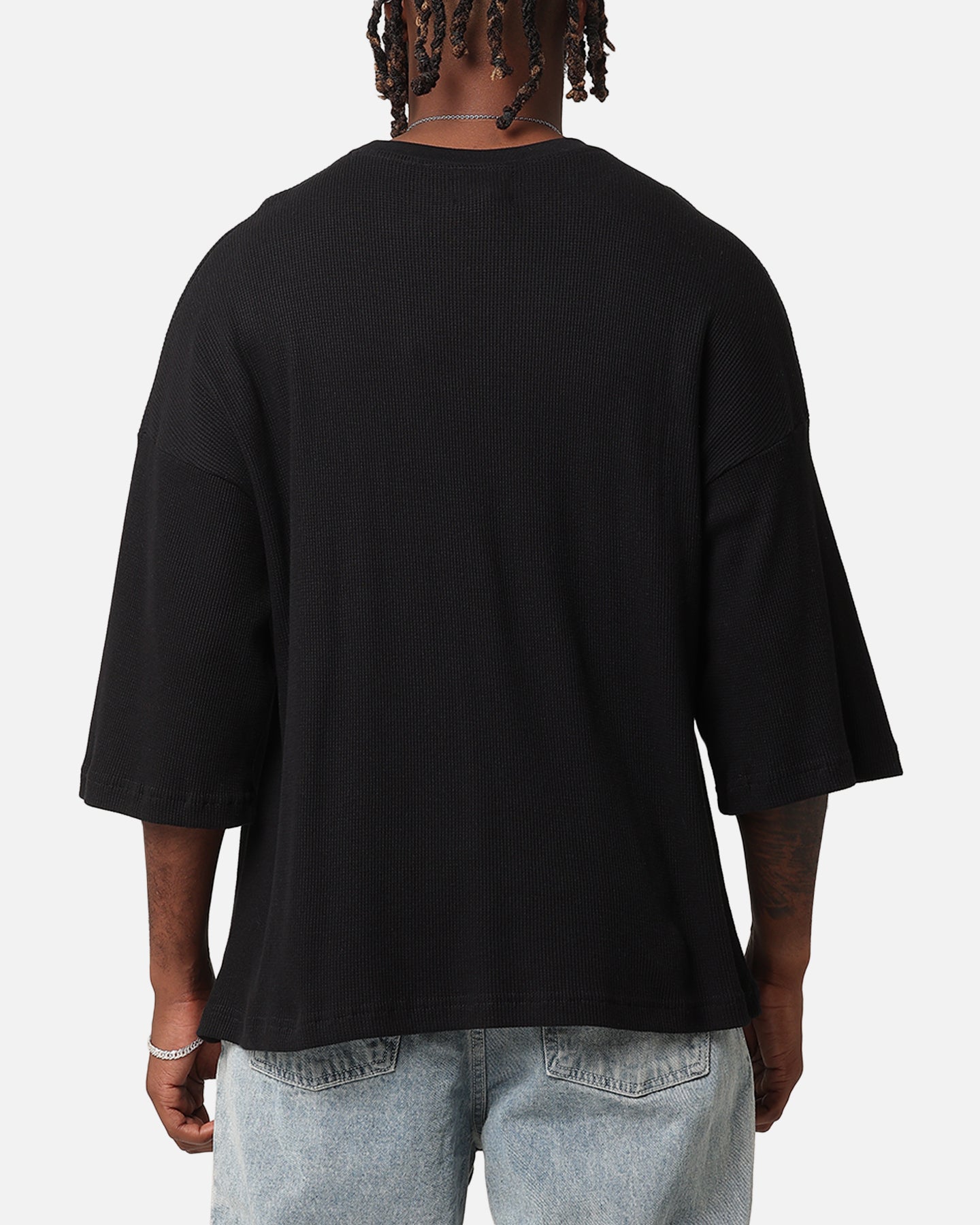 XXIII Waffle Midsleeve T-Shirt Black | Culture Kings